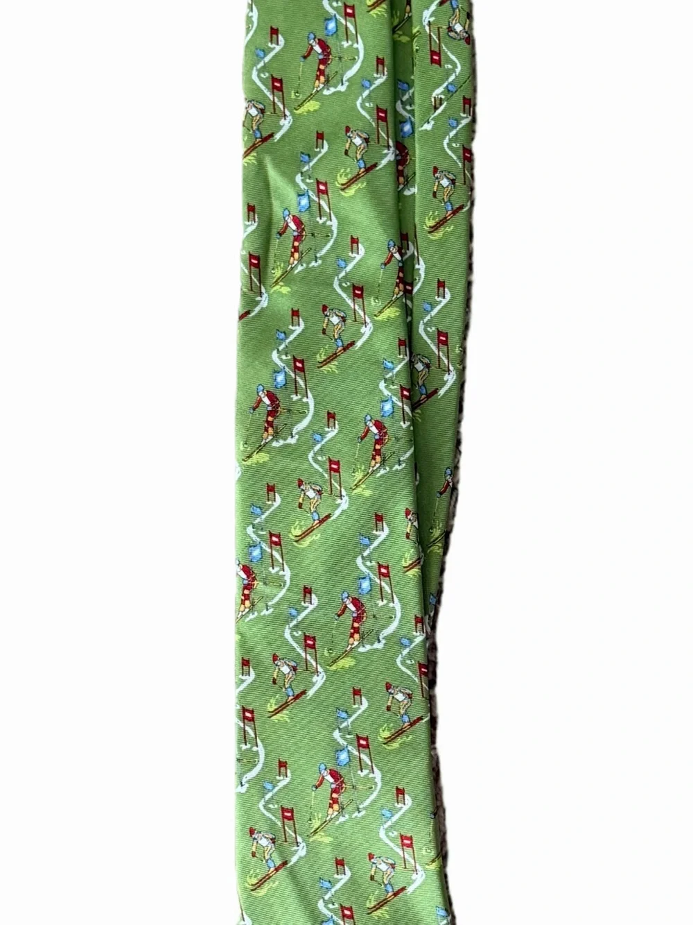 Talbots Kids Green Skiing Skier Novelty Necktie – Boys
